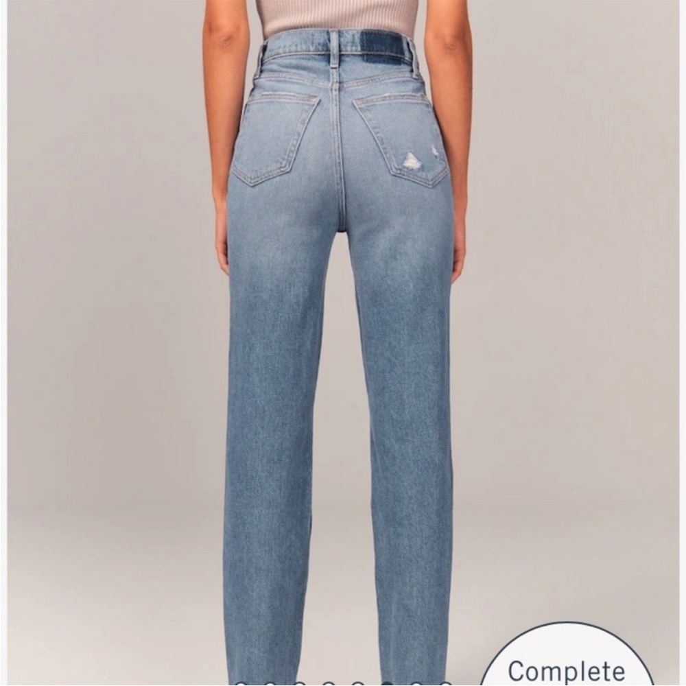 Abercrombie & Fitch Blue Straight Leg Jeans - Picture 3 of 13